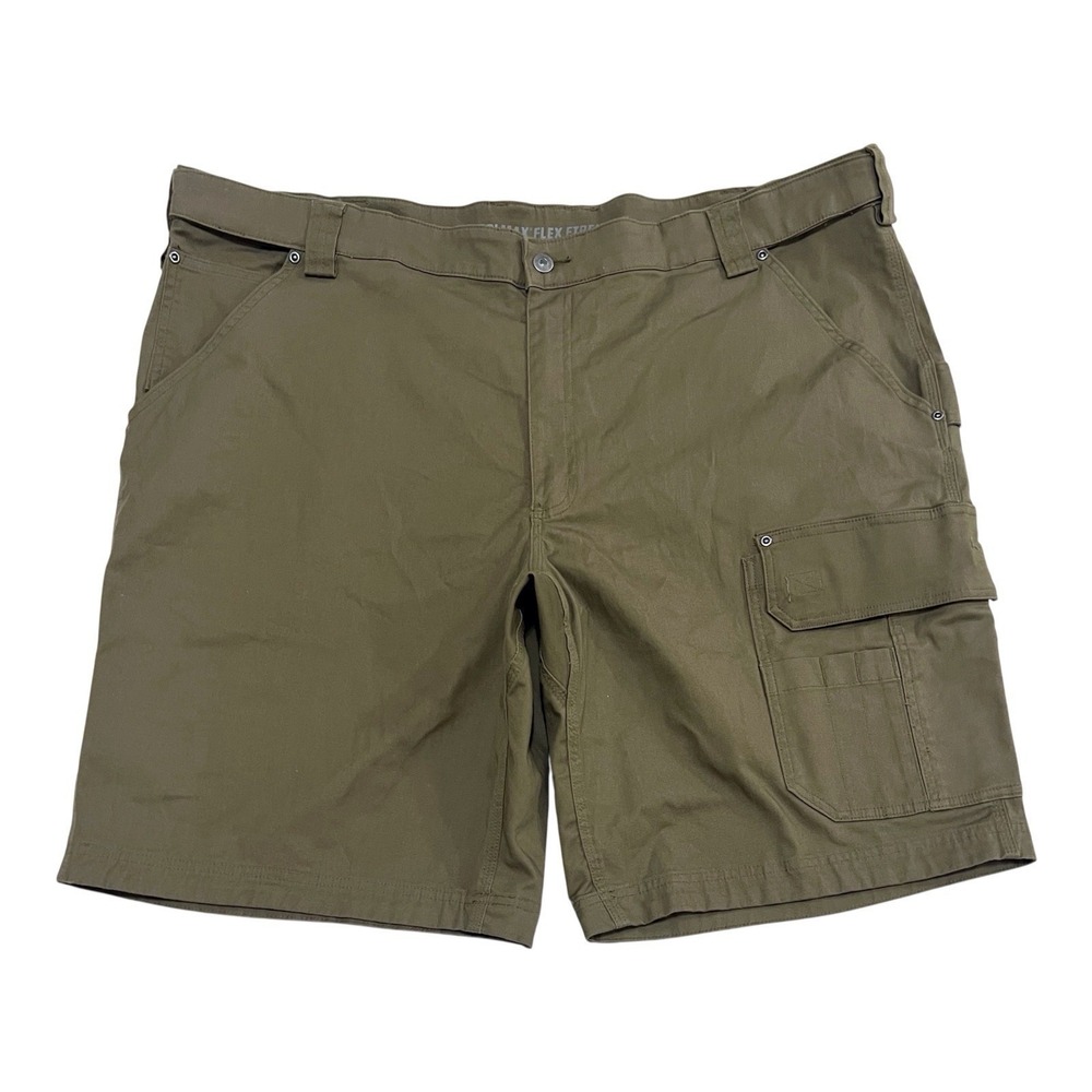 Duluth Firehose Flex‎ 11" Cargo Shorts Coolmax Relaxed Fit Men's 48 Army Green